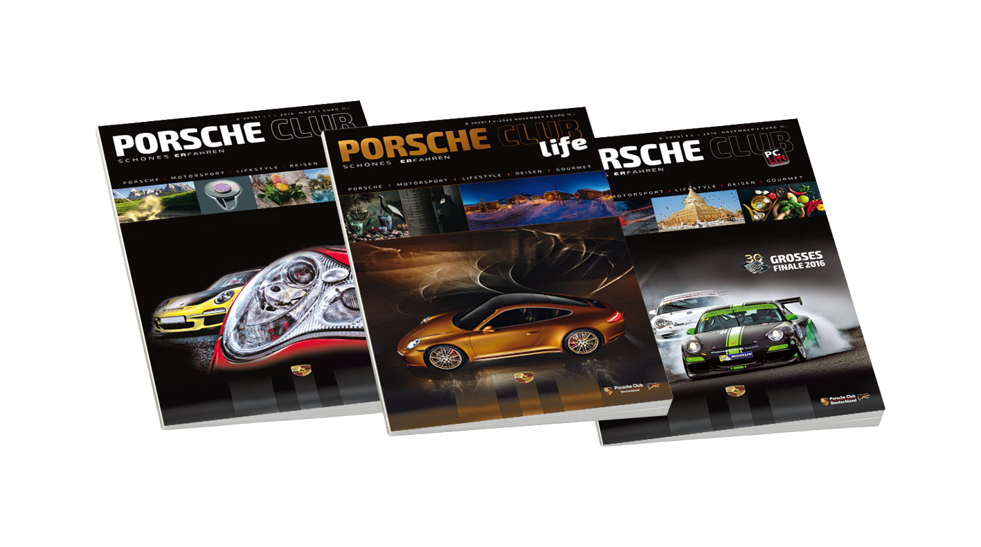 Porsche Club Life Magazin – Layout und Satz Thomas Schack Ismaning